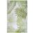 Esschert Design Jungle Leaves OC22 Hvid, Grøn 214x152cm