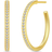 Julie Sandlau Infinity Medium Hoops Earrings - Gold/Transparent