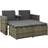 vidaXL 313128 Loungesæt, borde inkl. 2 stole & 1 sofaer