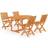 vidaXL 3059537 Patio Dining Set, 1 Table incl. 4 Chairs