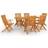 vidaXL 3059596 Patio Dining Set, 1 Table incl. 6 Chairs