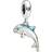 Pandora Shimmering Dolphin Dangle Charm - Silver/Blue