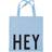 Design Letters Hey Favourite Tote Bag - Blue