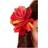 Smiffys Hawaiian Flower Hair Clip Red
