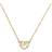 Michael Kors Logo Heart Necklaces - Gold/Transparent