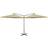 vidaXL Double Parasol with Steel Pole 290cm