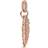 Pandora Sparkling Feather Charm Pendant - Rose Gold/Transparent