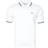 Lacoste Classic Fit Striped Accents Cotton Piqué Polo Shirt - White/Navy Blue