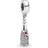 Pandora Sparkling Wine Bottle Dangle Charm - Silver/Red/Transparent