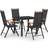 vidaXL 3070625 Matgrupp, 1 Bord inkl. 4 Stolar