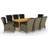 vidaXL 3067937 Matgrupp, 1 Bord inkl. 8 Stolar