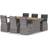 vidaXL 3059345 Matgrupp, 1 Bord inkl. 6 Stolar