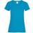 Universal Textiles Womens Value Fitted Short Sleeve Casual T-shirt - Cyan