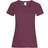 Universal Textiles Womens Value Fitted Short Sleeve Casual T-shirt - Oxblood