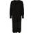 Only Robe en Maille Col en V Manches Longues Au-dessus Du Genou Noir