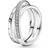 Pandora Crossover Pavé Triple Band Ring - Silver/Transparent