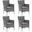 vidaXL 310563 4-pack Havestol