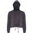 Tridri Women's Cropped Oversize Hoodie - Charcoal