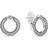 Pandora Pavé & Logo Circle Reversible Stud Earrings - Silver/Transparent