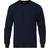 Stenströms Merino Cable Crew Neck Sweaters - Navy