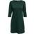 Only Robe Courte Col Rond Manches 3/4 - Vert