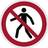 Durable Safety Marking "Pedestrians Forbudt"