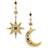 Thomas Sabo Royalty Star and Moon Earrings - Gold/Multicolours