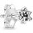 Pandora My Nature Single Stud Earring - Silver/Transparent