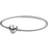 Pandora Moments Heart Clasp Bangle - Silver