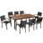 vidaXL 43936 Patio Dining Set, 1 Table incl. 8 Chairs