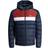 Jack & Jones Hooded Nylon Puffer Jacket - Blue/Navy Blazer