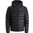 Jack & Jones Hooded Nylon Puffer Jacket - Black/Black