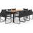 vidaXL 3060111 Matgrupp, 1 Bord inkl. 8 Stolar