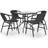 vidaXL 3080090 Patio Dining Set, 1 Table incl. 4 Chairs