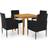 vidaXL 3067741 Matgrupp, 1 Bord inkl. 4 Stolar