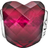 Pandora Fuchsia Heart Charm - Silver/Red