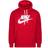 Nike Club Fleece Graphic Pullover Hoodie - University Red/White/White