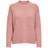 Only High Neck Knitted Pullover - Pink/Mahogany Rose