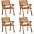 vidaXL 3075171 4-pack Garden Dining Chair