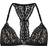 Hunkemöller Rose Padded Triangle Bralette - Black