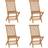 vidaXL 315442 4-pack Garden Dining Chair