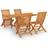 vidaXL 3059593 Matgrupp, 1 Bord inkl. 4 Stolar