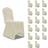 vidaXL Stretch 18pcs Loose Chair Cover Cream