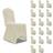 vidaXL Stretch 18pcs Stolsöverdrag Cream