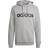 adidas Essentials Linear Logo Hoodie - Medium Grey Heather Black