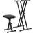 vidaXL 70097 Double-barbed Keyboard Stand And Stool