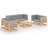 vidaXL 3076504 Loungeset, 1 Bord inkl. 7 Soffor