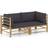 vidaXL 3058201 Loungeset, Bord inkl. 2 Soffor