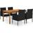 vidaXL 3067832 Matgrupp, 1 Bord inkl. 4 Stolar