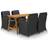 vidaXL 3068772 Matgrupp, 1 Bord inkl. 4 Stolar